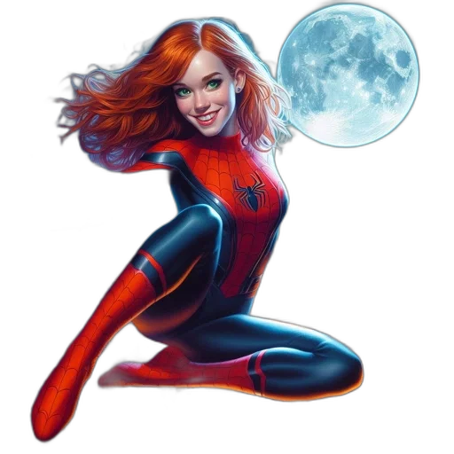hair, comic book art, concept art, fantasy art transparent PNG cut-out