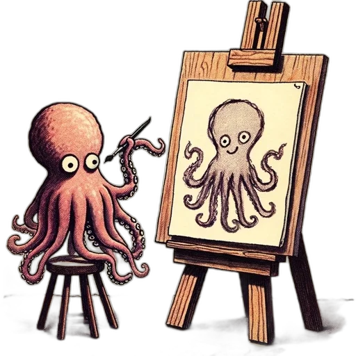 creature, concept art, watercolor, photorealistic transparent PNG cut-out