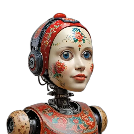 robot, mask, face, cyberpunk transparent PNG cut-out