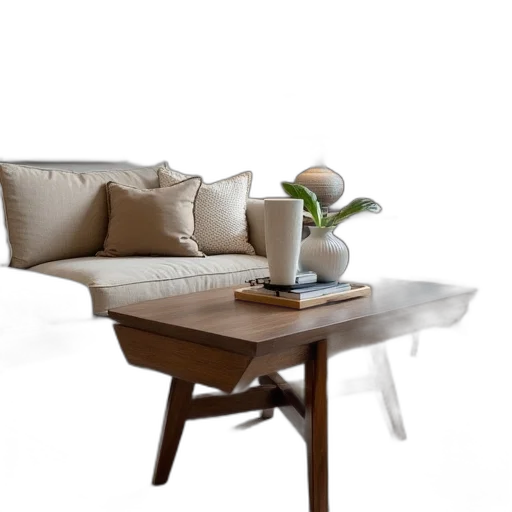 furniture, 3d render, photorealistic, earth tones transparent PNG cut-out