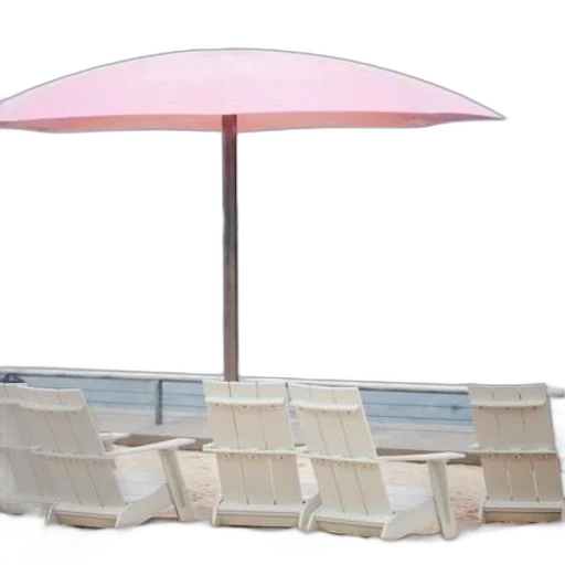 umbrella, furniture, 3d render, beach transparent PNG cut-out