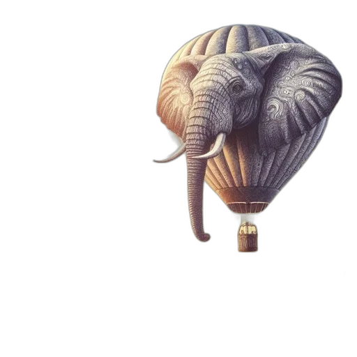 umbrella, animal, concept art, 3d render transparent PNG cut-out