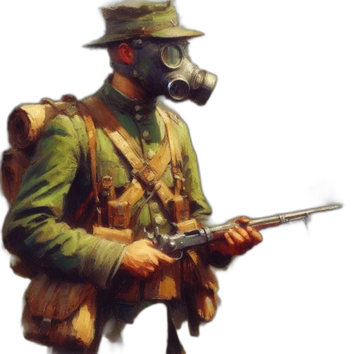 mask, weapon, jacket, staff transparent PNG cut-out