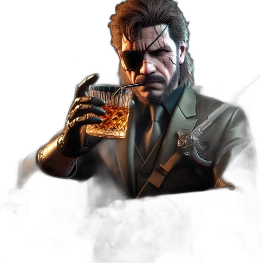 weapon, jacket, face, staff transparent PNG cut-out