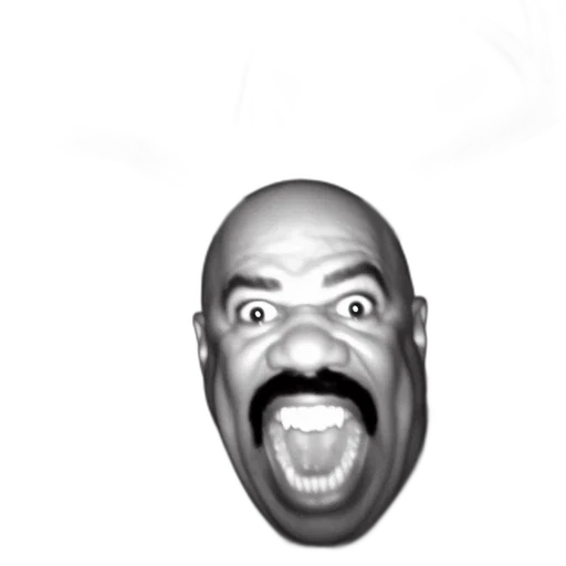 face, photorealistic, man, wide-open transparent PNG cut-out