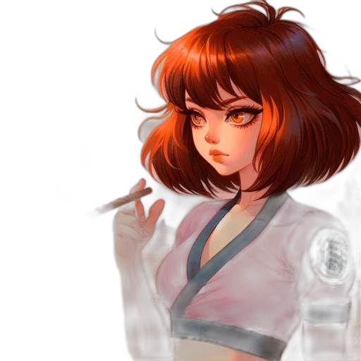 jacket, staff, concept art, anime transparent PNG cut-out