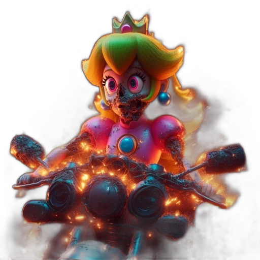 crown, weapon, staff, robot transparent PNG cut-out