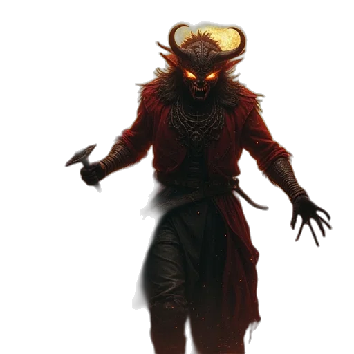 mask, creature, dragon, staff transparent PNG cut-out