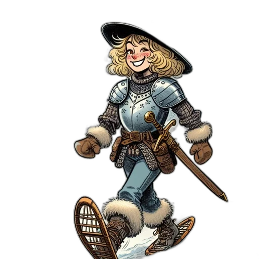 staff, sword, hat, fantasy art transparent PNG cut-out