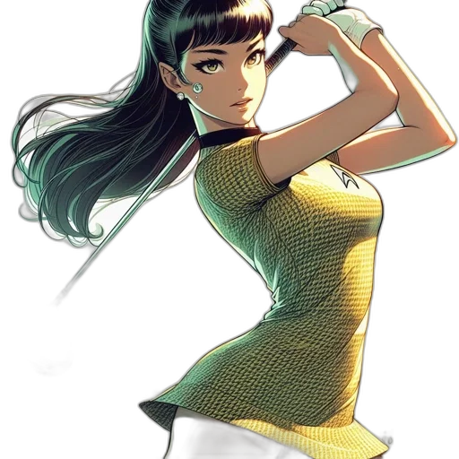 dress, staff, weapon, sword transparent PNG cut-out