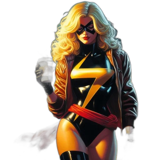 jacket, comic book art, concept art, golden transparent PNG cut-out