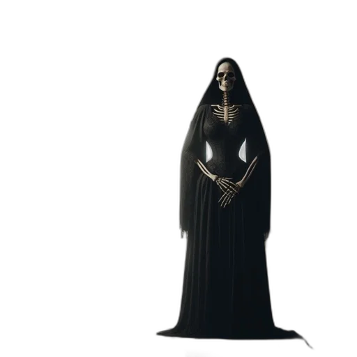 dress, staff, mask, creature transparent PNG cut-out