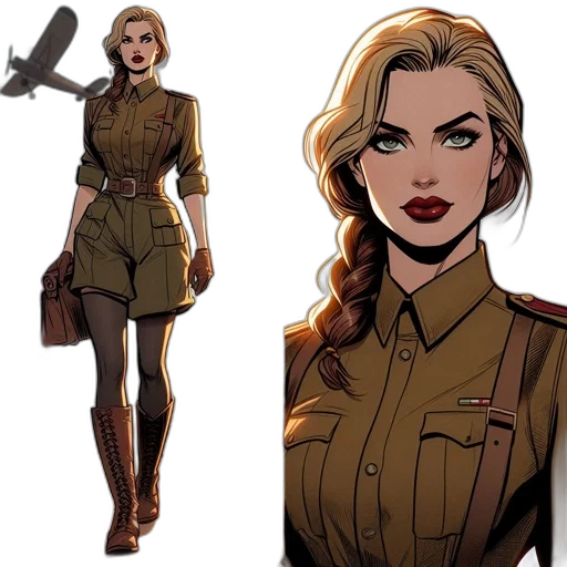comic book art, concept art, cartoon, fantasy art transparent PNG cut-out