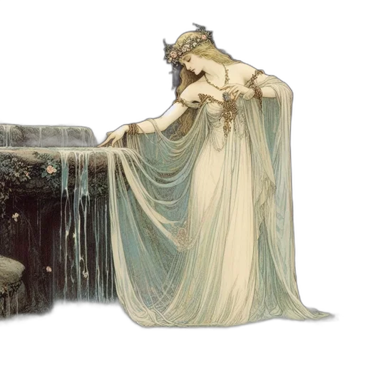 dress, concept art, fantasy art, photorealistic transparent PNG cut-out