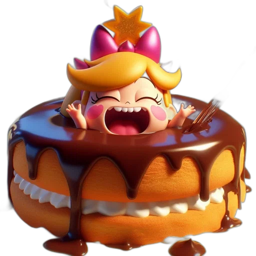 crown, food, 3d render, concept art transparent PNG cut-out