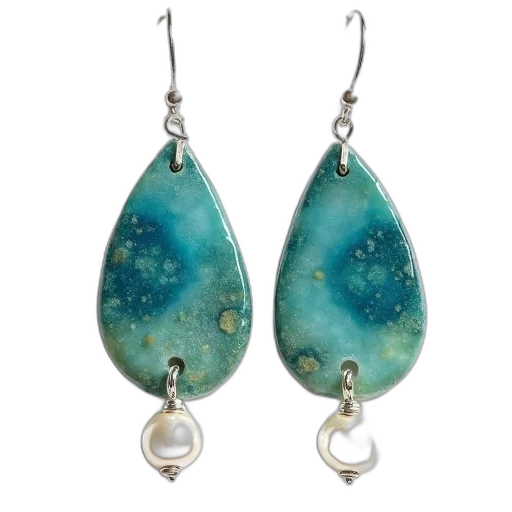 jewelry, pair, earrings, teardrop transparent PNG cut-out