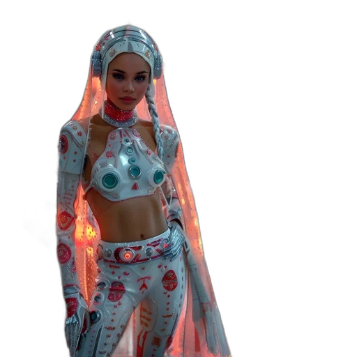 3d render, concept art, fantasy art, cyberpunk transparent PNG cut-out