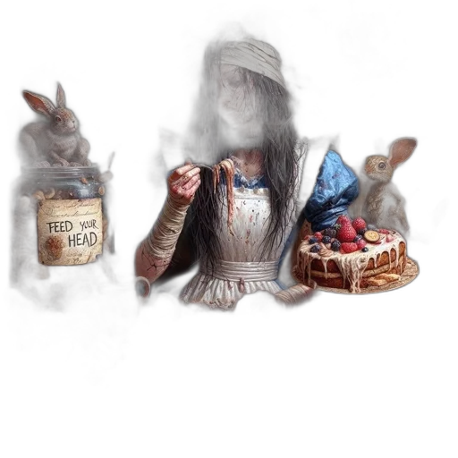 mask, food, creature, fantasy art transparent PNG cut-out