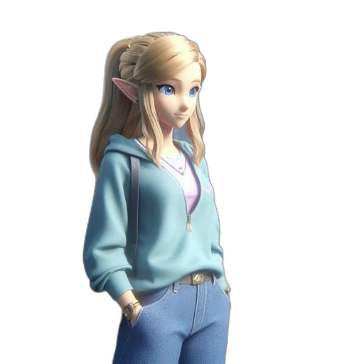 jacket, staff, hair, dress transparent PNG cut-out