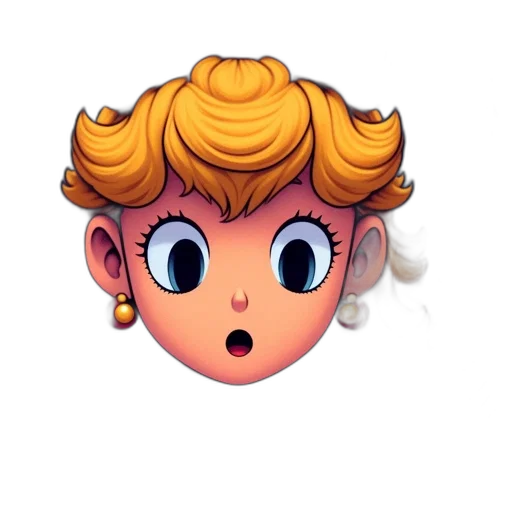 crown, hair, face, staff transparent PNG cut-out
