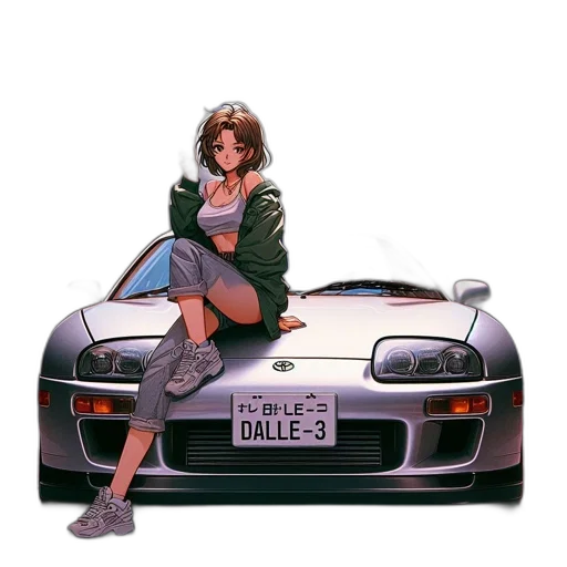 car, jacket, concept art, photorealistic transparent PNG cut-out