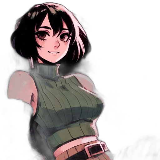 jacket, dress, weapon, staff transparent PNG cut-out