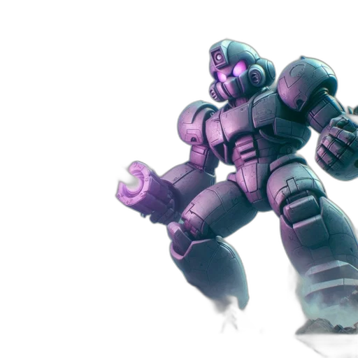 robot, weapon, concept art, 3d render transparent PNG cut-out