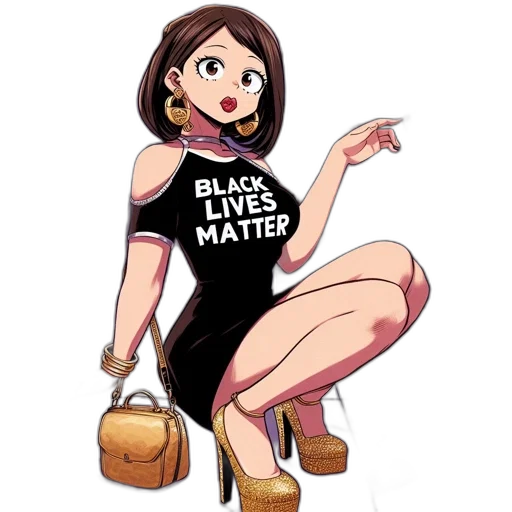 dress, shoes, anime, cartoon transparent PNG cut-out