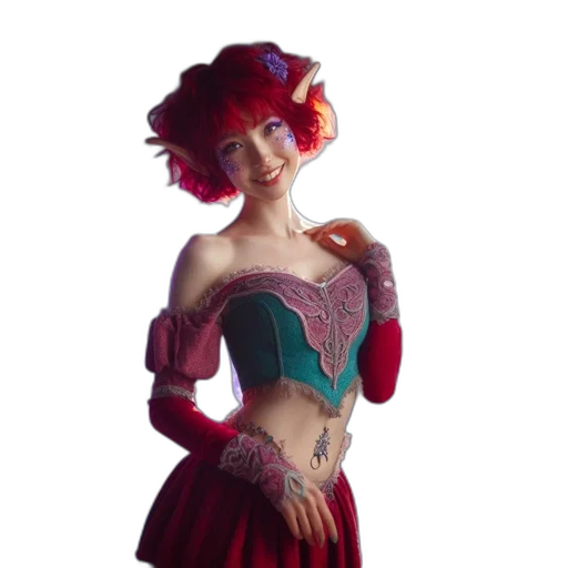 dress, staff, crown, hat transparent PNG cut-out