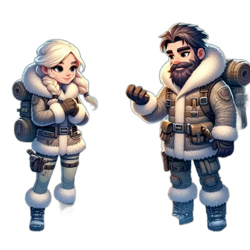 jacket, staff, concept art, pixel art transparent PNG cut-out
