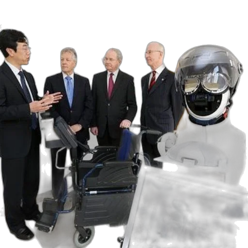 robot, staff, outer space, group transparent PNG cut-out