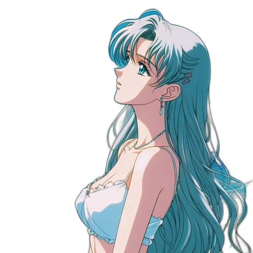 dress, vaporwave, anime, pixel art transparent PNG cut-out