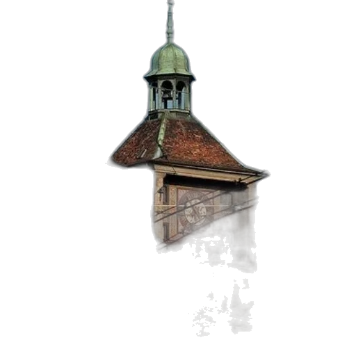 building, hat, umbrella, dress transparent PNG cut-out