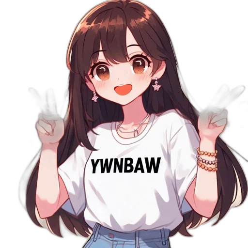 weapon, hair, staff, anime transparent PNG cut-out