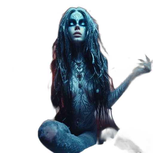 hair, creature, jewelry, fantasy art transparent PNG cut-out