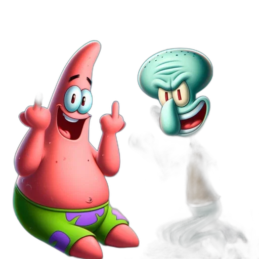 hat, mask, creature, staff transparent PNG cut-out