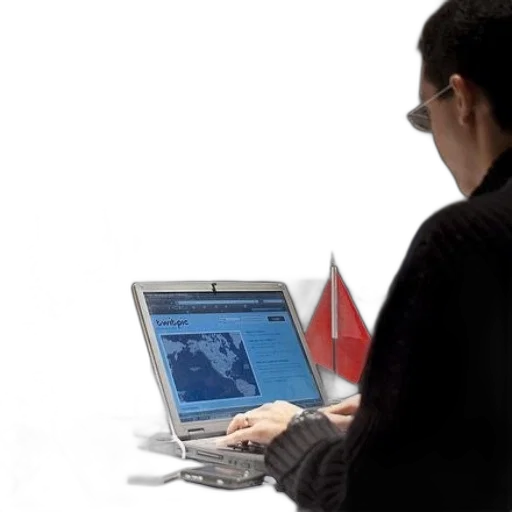 staff, 3d render, red, person transparent PNG cut-out