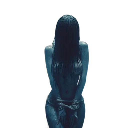 dress, hair, mask, creature transparent PNG cut-out