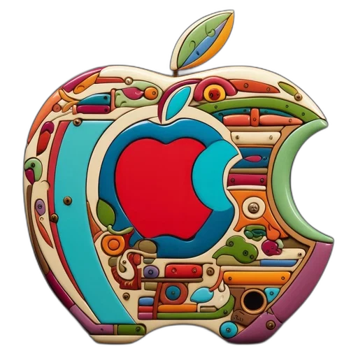 jewelry, 3d render, abstract, apple transparent PNG cut-out