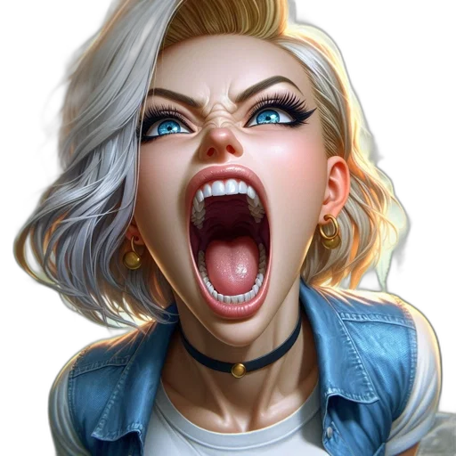 face, comic book art, photorealistic, concept art transparent PNG cut-out
