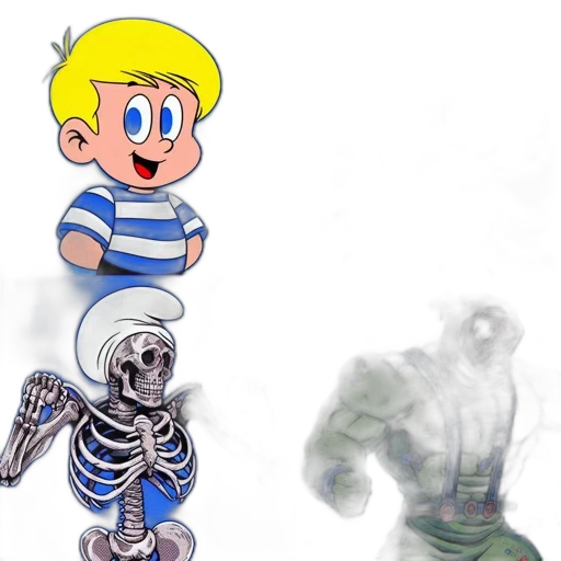 concept art, 3d render, cartoon, comic book art transparent PNG cut-out