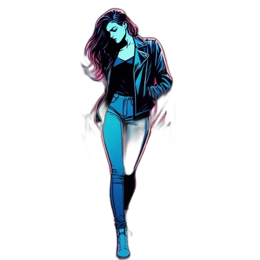 jacket, comic book art, concept art, cartoon transparent PNG cut-out