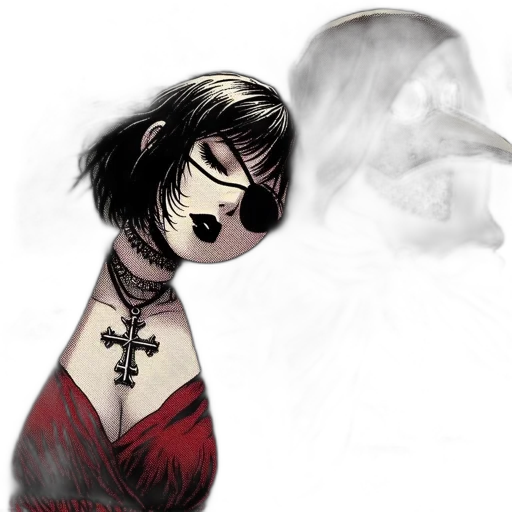 mask, dress, jewelry, fantasy art transparent PNG cut-out