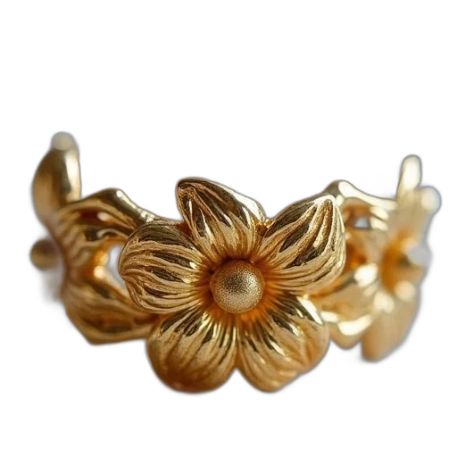 jewelry, crown, flower, golden transparent PNG cut-out