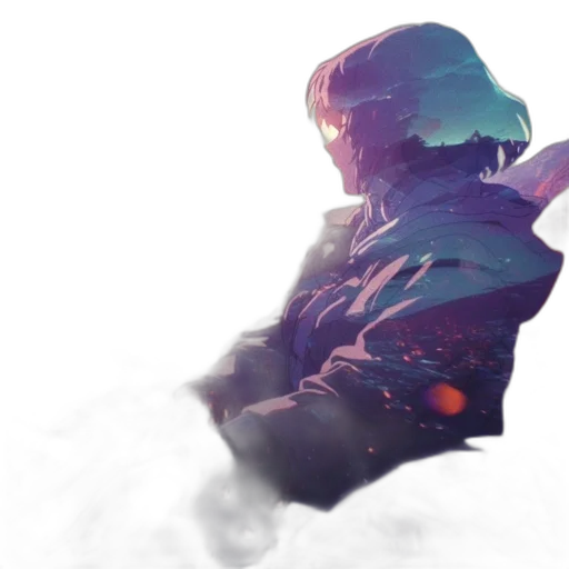 jacket, face, sword, mask transparent PNG cut-out