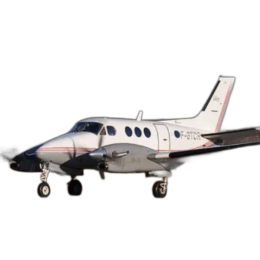 3d render, small, white, airplane transparent PNG cut-out