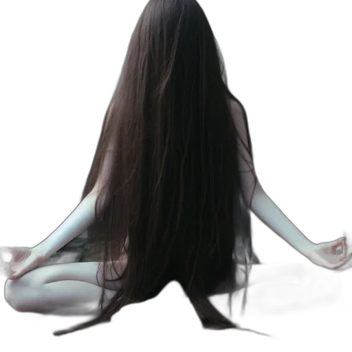 hair, dress, mask, creature transparent PNG cut-out