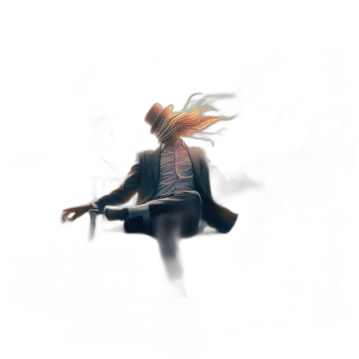 jacket, hair, sword, dragon transparent PNG cut-out
