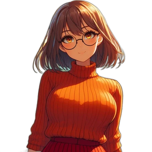 dress, jacket, face, staff transparent PNG cut-out