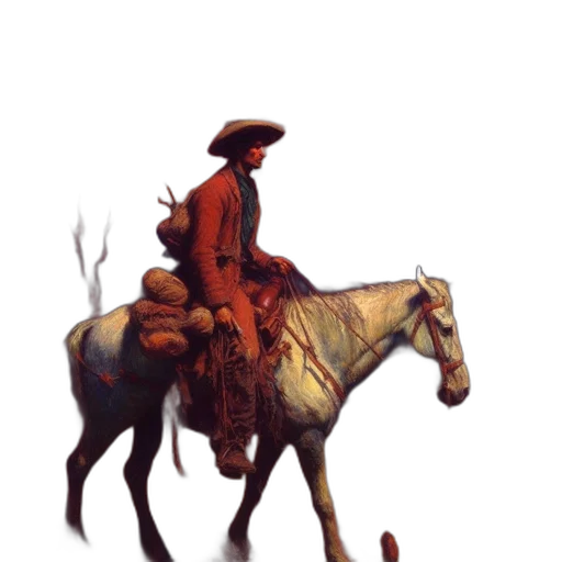 hat, staff, jacket, animal transparent PNG cut-out